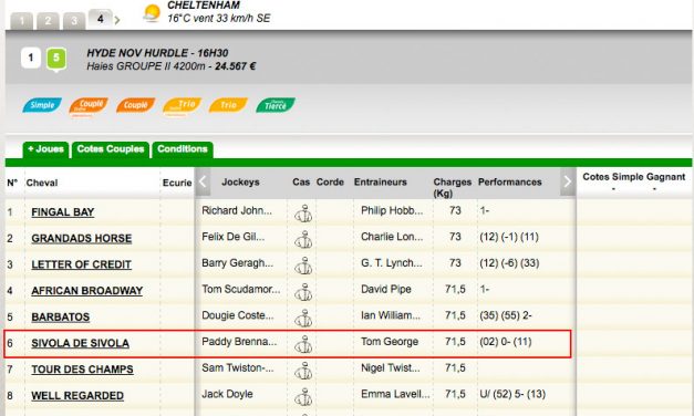 Sivola de Sivola court un Groupe II à Cheltenham dimanche 13 novembre